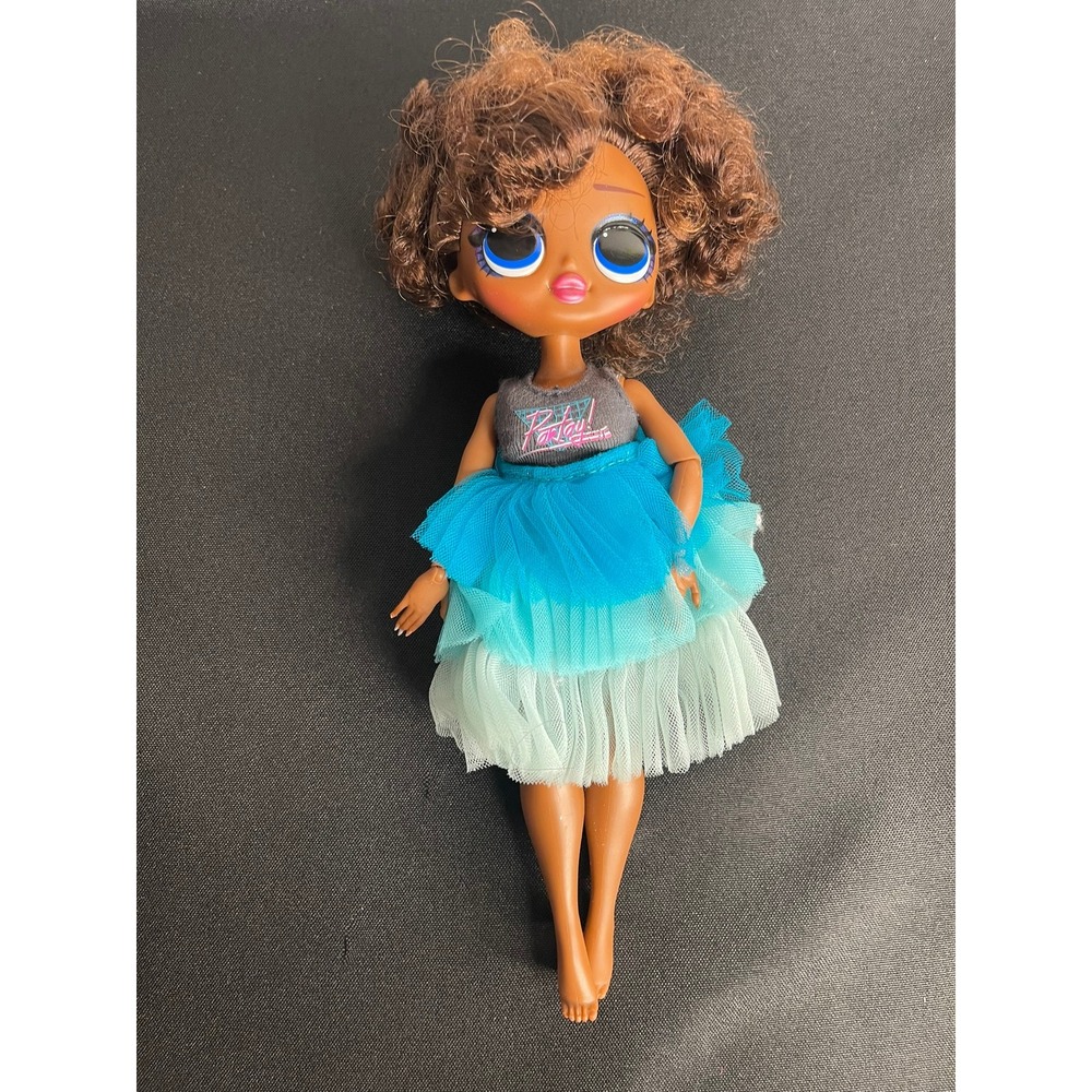 LOL Surprise Doll Curly Brown Hair‎ Blue Ombre Tulle Skirt Outfit Toy